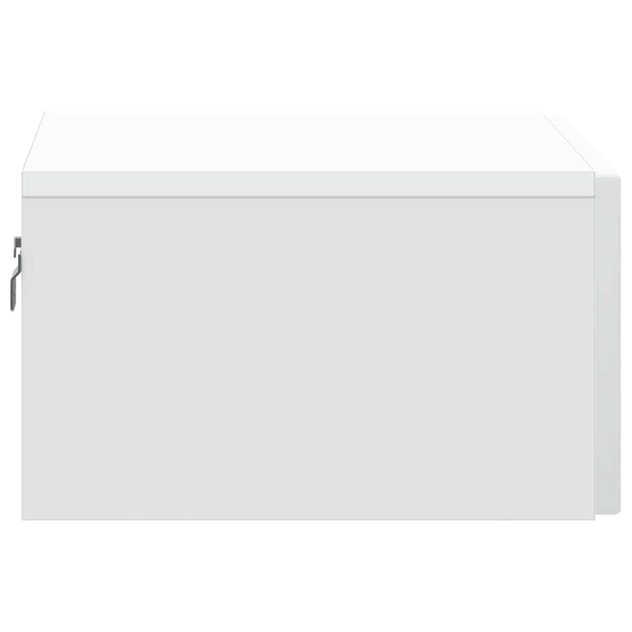 Dulap de noapte suspendat Alb 49 x 34,5 x 20 cm Lemn prelucrat - WALTI WALTI