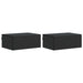 Dulap de noapte suspendat 2 pcs Negru 49 x 34,5 x 20 cm - WALTI WALTI