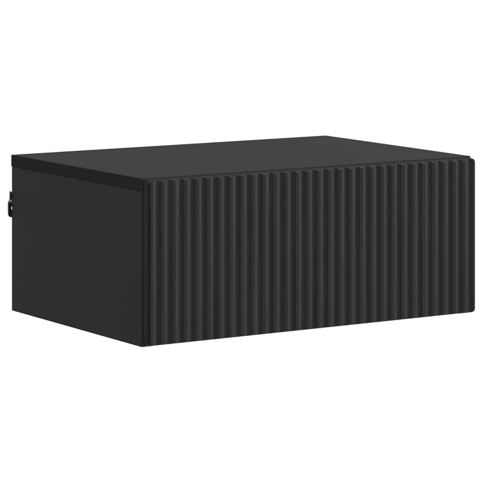 Dulap de noapte suspendat 2 pcs Negru 49 x 34,5 x 20 cm - WALTI WALTI
