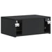 Dulap de noapte suspendat 2 pcs Negru 49 x 34,5 x 20 cm - WALTI WALTI