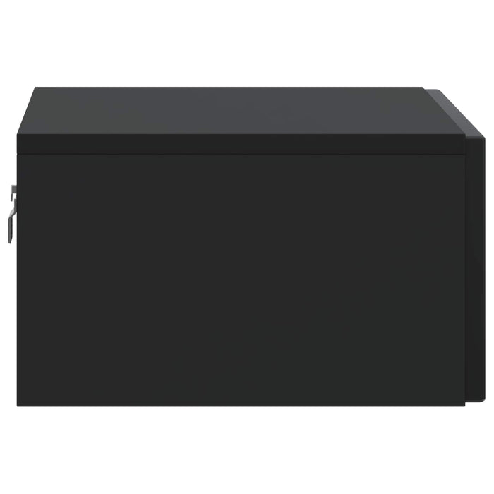 Dulap de noapte suspendat 2 pcs Negru 49 x 34,5 x 20 cm - WALTI WALTI
