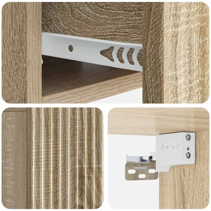 Dulap de noapte suspendat Stejar Sonoma 49 x 34,5 x 20 cm - WALTI WALTI