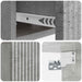 Dulap de noapte suspendat cu sertar Gri Beton 49 x 34,5 x 20 cm - WALTI WALTI