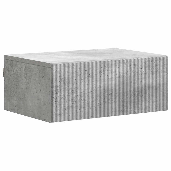Dulap de noapte suspendat cu sertar Gri Beton 49 x 34,5 x 20 cm - WALTI WALTI