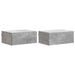 Dulap de noapte suspendat 2 pcs Gri Beton 49 x 34,5 x 20 cm - WALTI WALTI