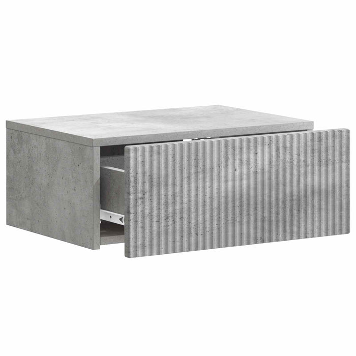 Dulap de noapte suspendat 2 pcs Gri Beton 49 x 34,5 x 20 cm - WALTI WALTI