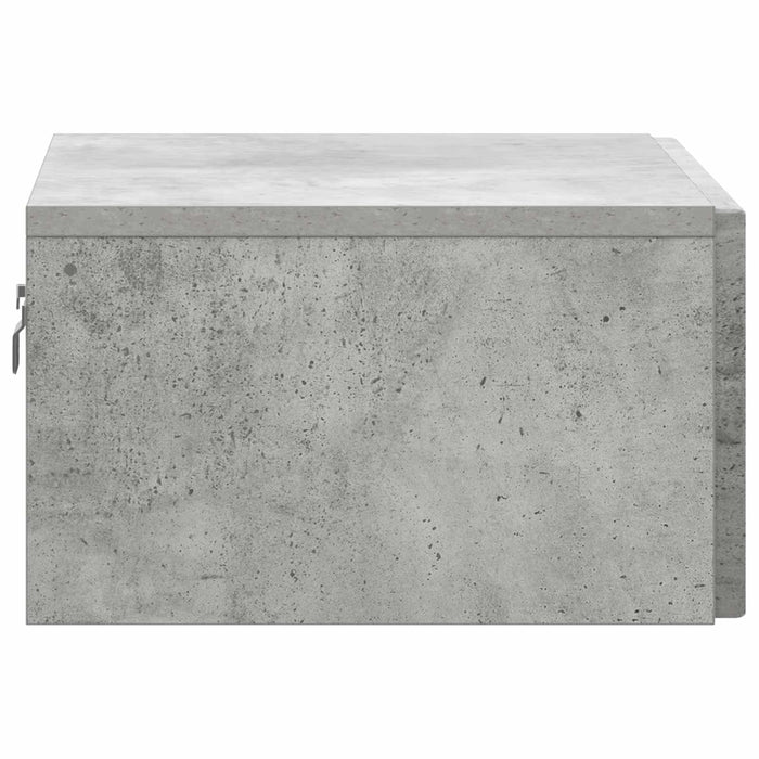Dulap de noapte suspendat 2 pcs Gri Beton 49 x 34,5 x 20 cm - WALTI WALTI