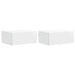 Dulap de noapte suspendat cu sertar 2 pcs Alb foarte lucios - WALTI WALTI