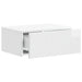 Dulap de noapte suspendat cu sertar 2 pcs Alb foarte lucios - WALTI WALTI