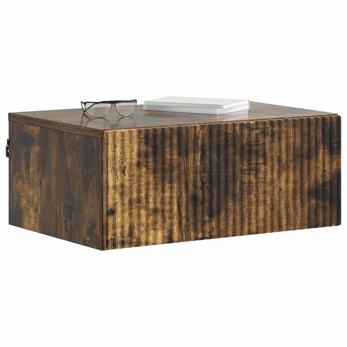 Dulap de noapte suspendat Stejar fumuriu 49 x 34,5 x 20 cm - WALTI WALTI