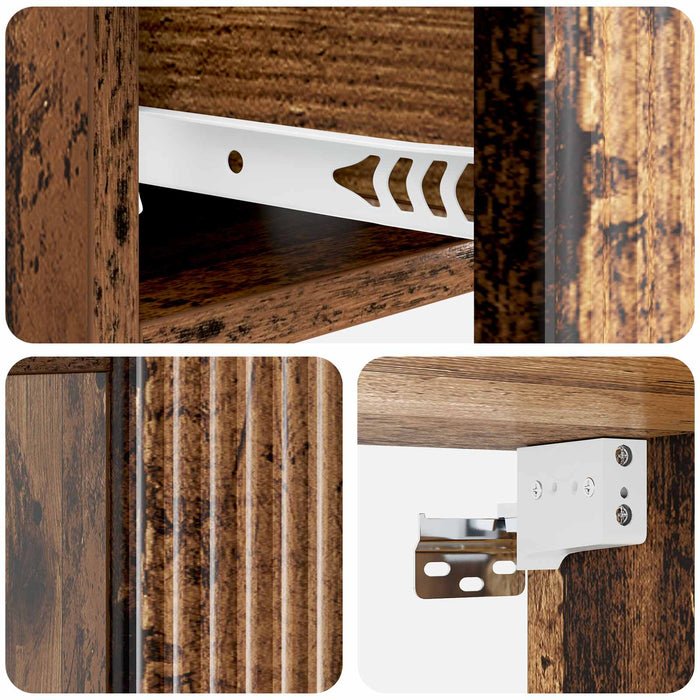 Dulap de noapte suspendat Lemn vechi 49 x 34,5 x 20 cm - WALTI WALTI