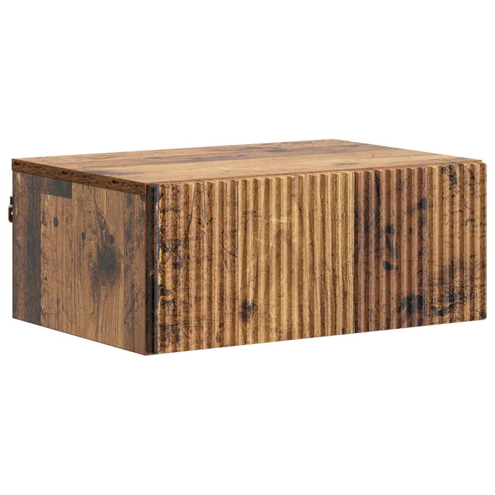 Dulap de noapte suspendat 2 pcs Lemn vechi 49 x 34,5 x 20 cm - WALTI WALTI