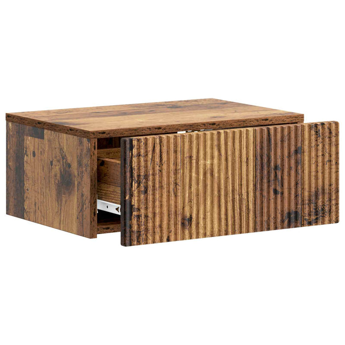 Dulap de noapte suspendat 2 pcs Lemn vechi 49 x 34,5 x 20 cm - WALTI WALTI