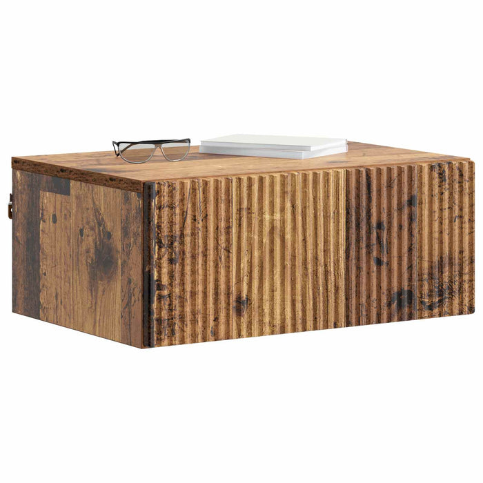 Dulap de noapte suspendat 2 pcs Lemn vechi 49 x 34,5 x 20 cm - WALTI WALTI