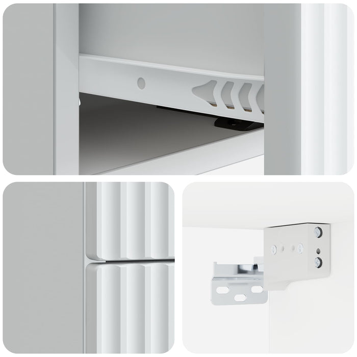 Dulap de noapte suspendat Alb 33 x 34,5 x 40 cm Lemn prelucrat - WALTI WALTI
