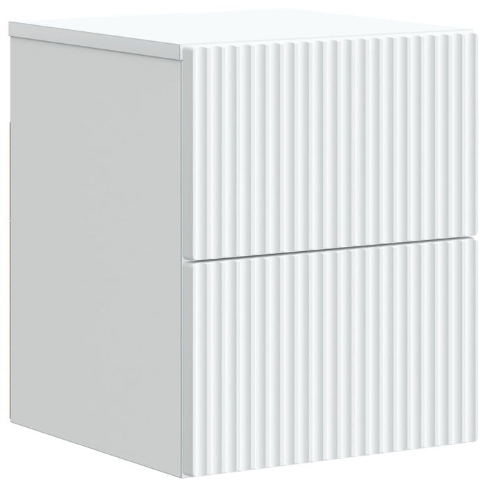 Dulap de noapte suspendat Alb 33 x 34,5 x 40 cm Lemn prelucrat - WALTI WALTI