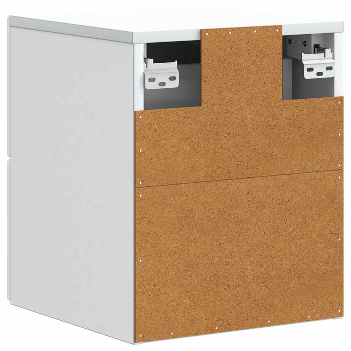 Dulap de noapte suspendat Alb 33 x 34,5 x 40 cm Lemn prelucrat - WALTI WALTI