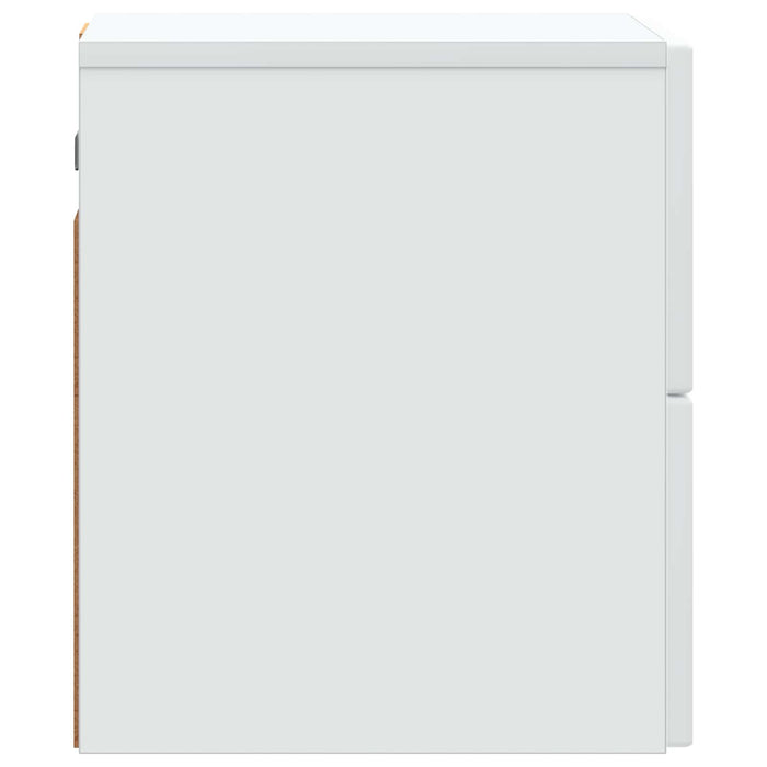 Dulap de noapte suspendat Alb 33 x 34,5 x 40 cm Lemn prelucrat - WALTI WALTI