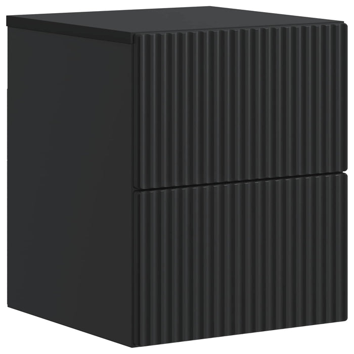 Dulap de noapte suspendat cu sertar Negru 33 x 34,5 x 40 cm - WALTI WALTI
