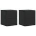 Dulap de noapte suspendat 2 pcs Negru 33 x 34,5 x 40 cm - WALTI WALTI
