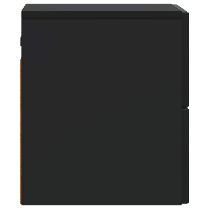 Dulap de noapte suspendat 2 pcs Negru 33 x 34,5 x 40 cm - WALTI WALTI