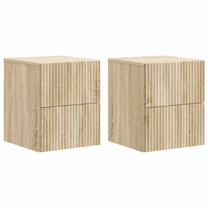 Dulap de noapte suspendat 2 pcs Stejar Sonoma 33 x 34,5 x 40 cm - WALTI WALTI