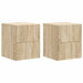 Dulap de noapte suspendat 2 pcs Stejar Sonoma 33 x 34,5 x 40 cm - WALTI WALTI