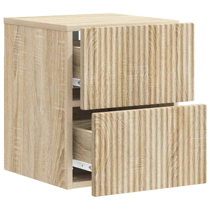 Dulap de noapte suspendat 2 pcs Stejar Sonoma 33 x 34,5 x 40 cm - WALTI WALTI