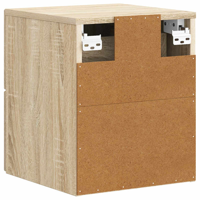 Dulap de noapte suspendat 2 pcs Stejar Sonoma 33 x 34,5 x 40 cm - WALTI WALTI