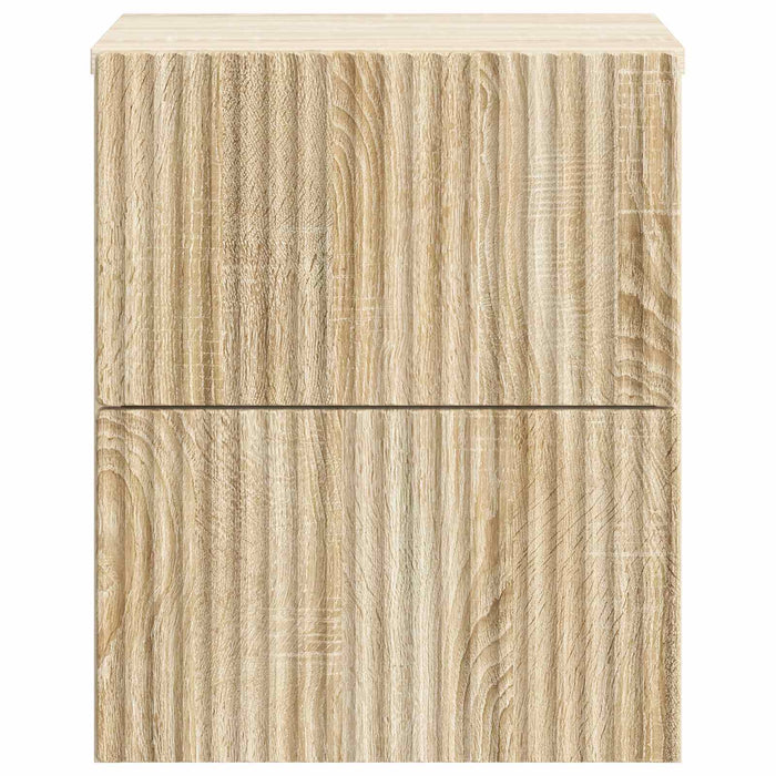 Dulap de noapte suspendat 2 pcs Stejar Sonoma 33 x 34,5 x 40 cm - WALTI WALTI