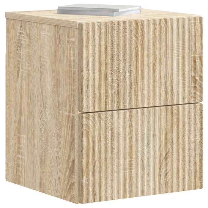 Dulap de noapte suspendat 2 pcs Stejar Sonoma 33 x 34,5 x 40 cm - WALTI WALTI