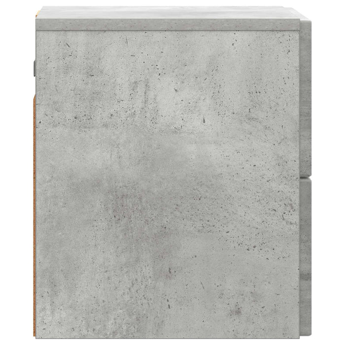 Dulap de noapte suspendat cu sertar Gri Beton 33 x 34,5 x 40 cm - WALTI WALTI