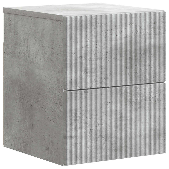Dulap de noapte suspendat 2 pcs Gri Beton 33 x 34,5 x 40 cm - WALTI WALTI