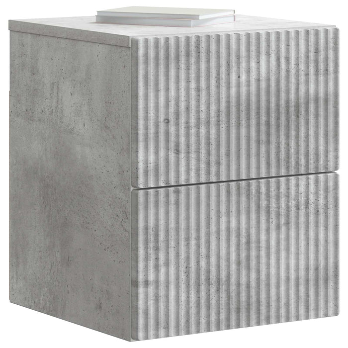 Dulap de noapte suspendat 2 pcs Gri Beton 33 x 34,5 x 40 cm - WALTI WALTI
