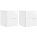 Dulap de noapte suspendat cu sertar 2 pcs Alb foarte lucios - WALTI WALTI