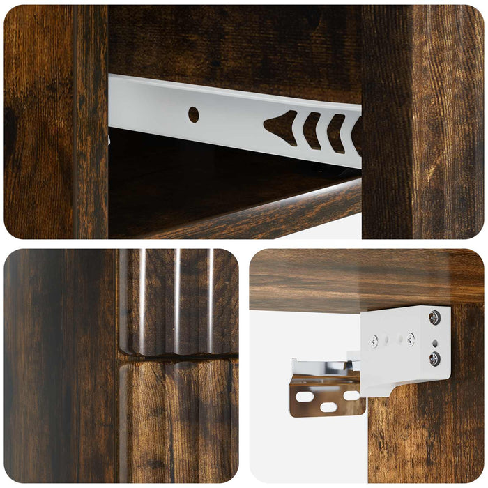 Dulap de noapte suspendat Stejar fumuriu 33 x 34,5 x 40 cm - WALTI WALTI