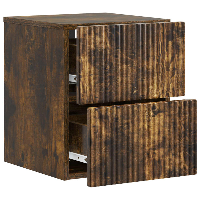 Dulap de noapte suspendat Stejar fumuriu 33 x 34,5 x 40 cm - WALTI WALTI