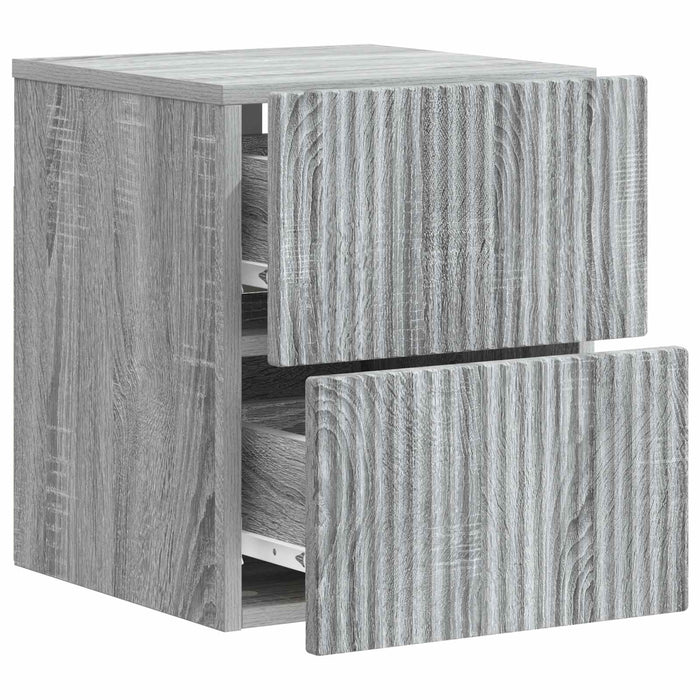 Dulap de noapte suspendat Sonoma gri 33 x 34,5 x 40 cm - WALTI WALTI
