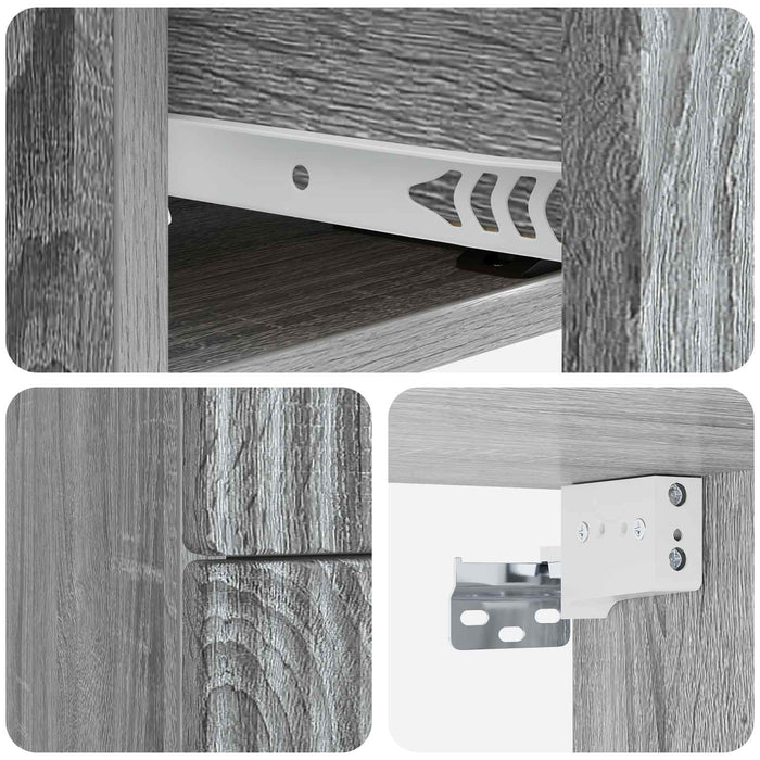 Dulap de noapte suspendat 2 pcs Sonoma gri 33 x 34,5 x 40 cm - WALTI WALTI