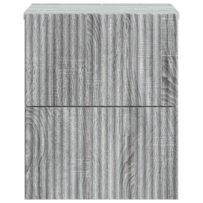 Dulap de noapte suspendat 2 pcs Sonoma gri 33 x 34,5 x 40 cm - WALTI WALTI