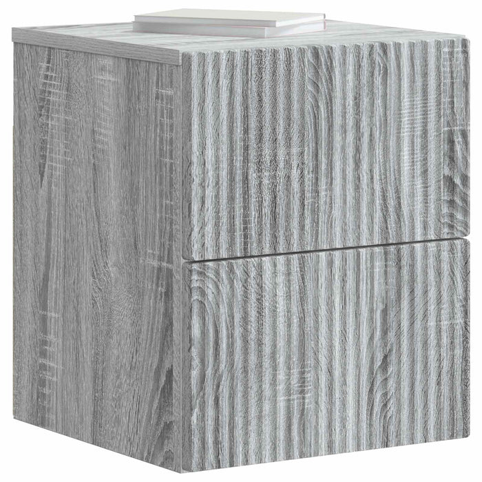 Dulap de noapte suspendat 2 pcs Sonoma gri 33 x 34,5 x 40 cm - WALTI WALTI