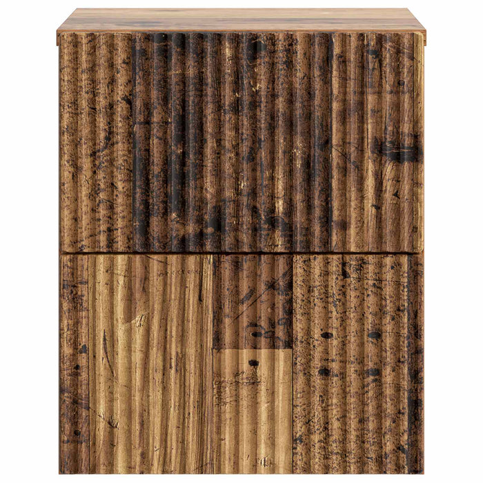 Dulap de noapte suspendat 2 pcs Lemn vechi 33 x 34,5 x 40 cm - WALTI WALTI
