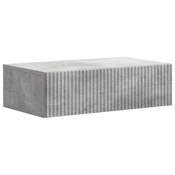 Masă laterală montată pe perete Gri Beton 59 x 34,5 x 17 cm - WALTI WALTI