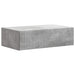 Masă laterală montată pe perete Gri Beton 59 x 34,5 x 17 cm - WALTI WALTI