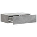Masă laterală montată pe perete Gri Beton 59 x 34,5 x 17 cm - WALTI WALTI