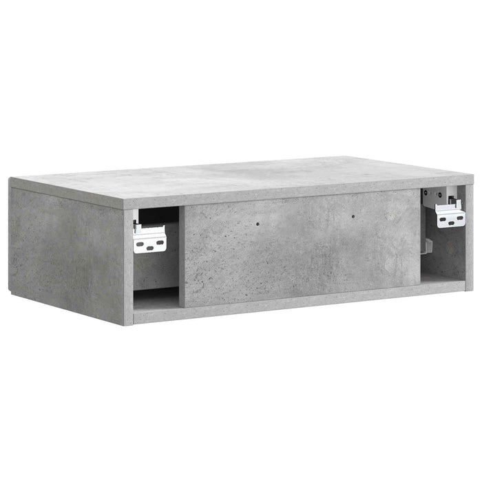 Masă laterală montată pe perete Gri Beton 59 x 34,5 x 17 cm - WALTI WALTI