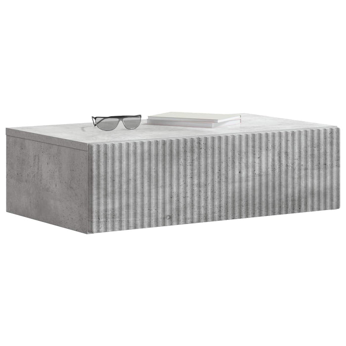 Masă laterală montată pe perete Gri Beton 59 x 34,5 x 17 cm - WALTI WALTI