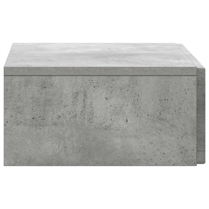 Masă laterală montată pe perete Gri Beton 59 x 34,5 x 17 cm - WALTI WALTI