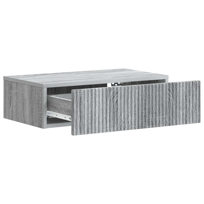 Masă laterală montată pe perete Sonoma gri 59 x 34,5 x 17 cm - WALTI WALTI
