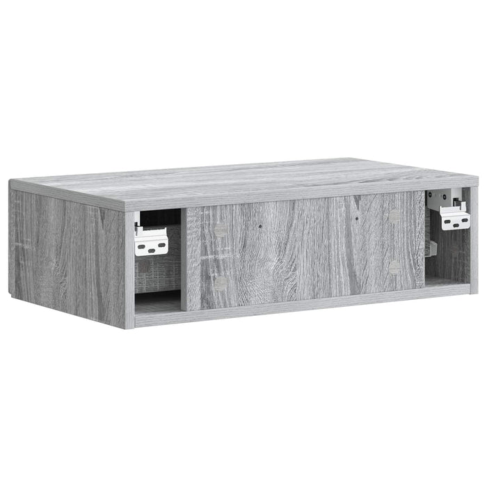 Masă laterală montată pe perete Sonoma gri 59 x 34,5 x 17 cm - WALTI WALTI